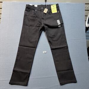 Levi's 502 Regular Stretch Straight Denim Jeans Men Sz 36x30 Black Brand New
